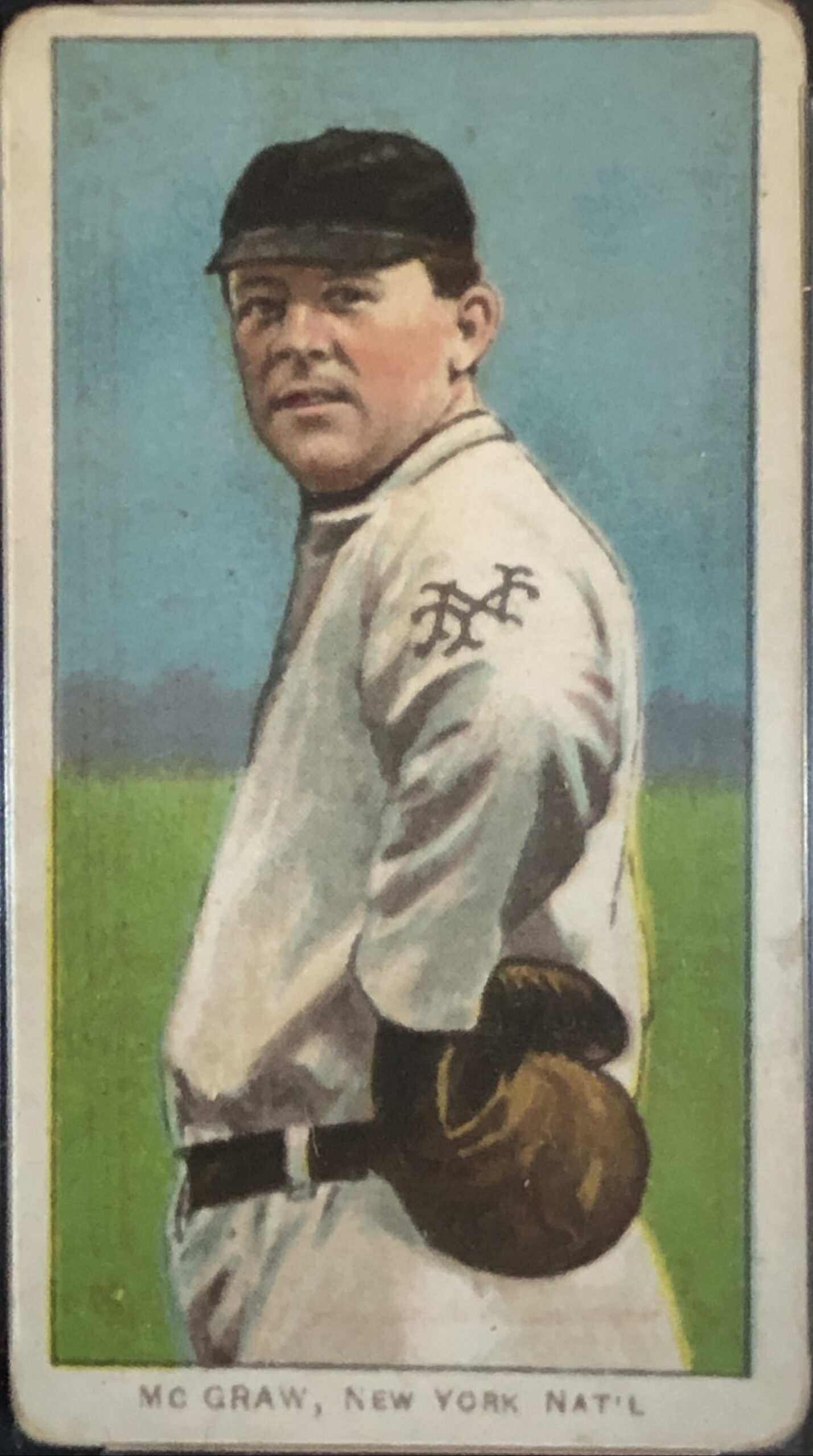 t206 John McGraw Glove at Hip